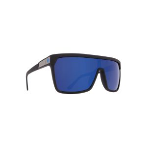 SPY Sunglasses FLYNN Soft Matte Black-Happy Bronze Dark Blue/MIRROR