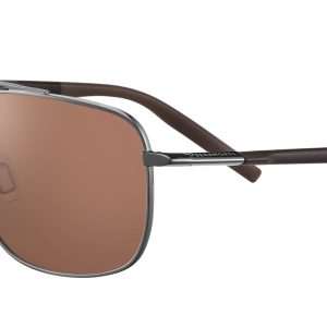 SERENGETI Sunglasses TELLARO - Shiny Gunmetal / Dark Brown / Chocolate Brown - Mineral Drivers /POLARIZED