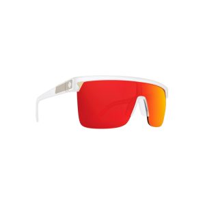 SPY Sunglasses FLYNN 5050 Matte Crystal-Happy Gray Green Red/MIRROR