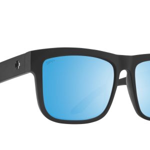 SPY Sunglasses Discord Matte Black - Happy Boost Ice Blue/MIRROR/POLARIZED