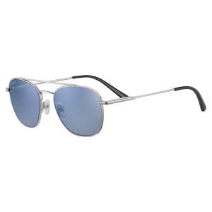 SERENGETI Sunglasses CARROLL Shiny Silver - Mineral 555nm Blue/POLARIZED