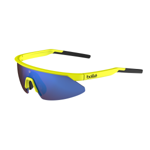 BOLLE Sunglasses MICRO EDGE Acid Yellow Matte - Brown Blue