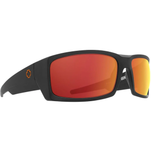 SPY Sunglasses General Matte Black - Happy Gray Green Orange//MIRROR
