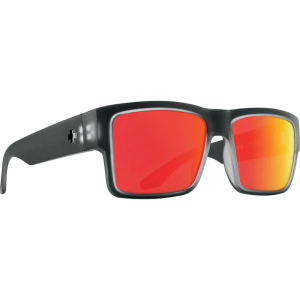 SPY Sunglasses Cyrus Matte Black Ice - Happy Gray Green Red/MIRROR/POLARIZED