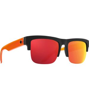 SPY Sunglasses Discord 5050 Soft Matte Black Translucent Orange - Happy Gray Green Orange/MIRROR