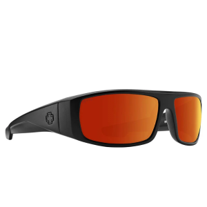 SPY Sunglasses Logan ANSI RX Matte Black - Happy Boost Orange/MIRROR/POLARIZED