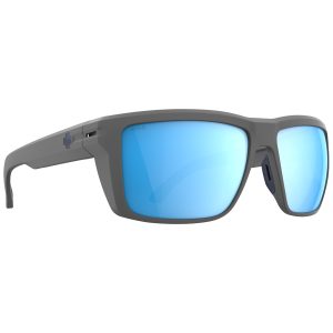 SPY Sunglasses Overhaul Matte Gray - Happy Boost Ice Blue/MIRROR/POLARIZED